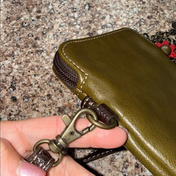 Chala Olive Crossbody Bag with Fox Accent - Picture 8 of 8